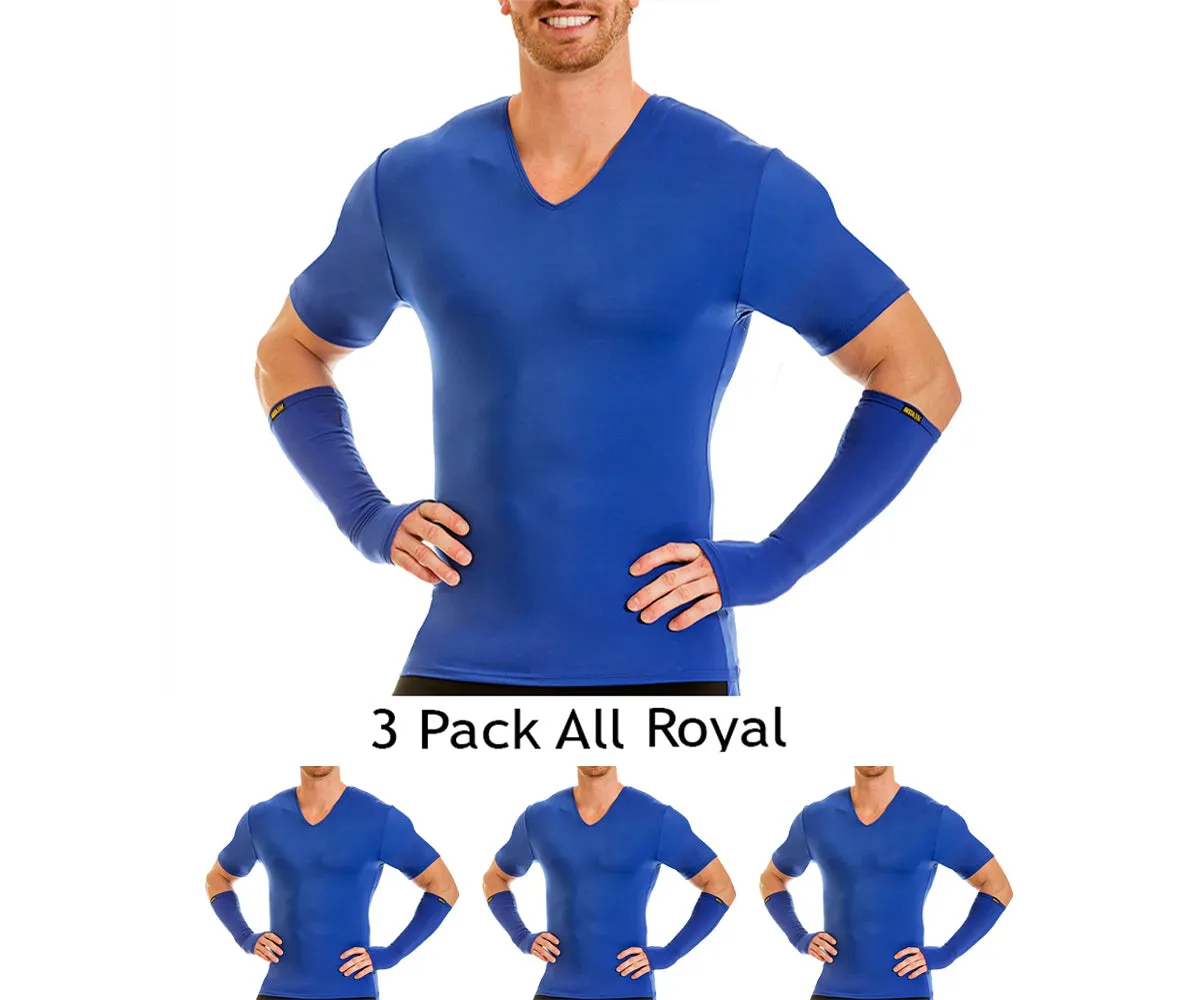 3-Pack Insta Slim Activewear Compression V-Necks VA0003