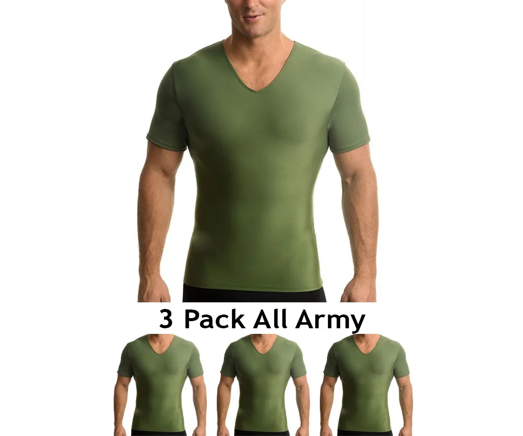 3-Pack Insta Slim Activewear Compression V-Necks VA0003