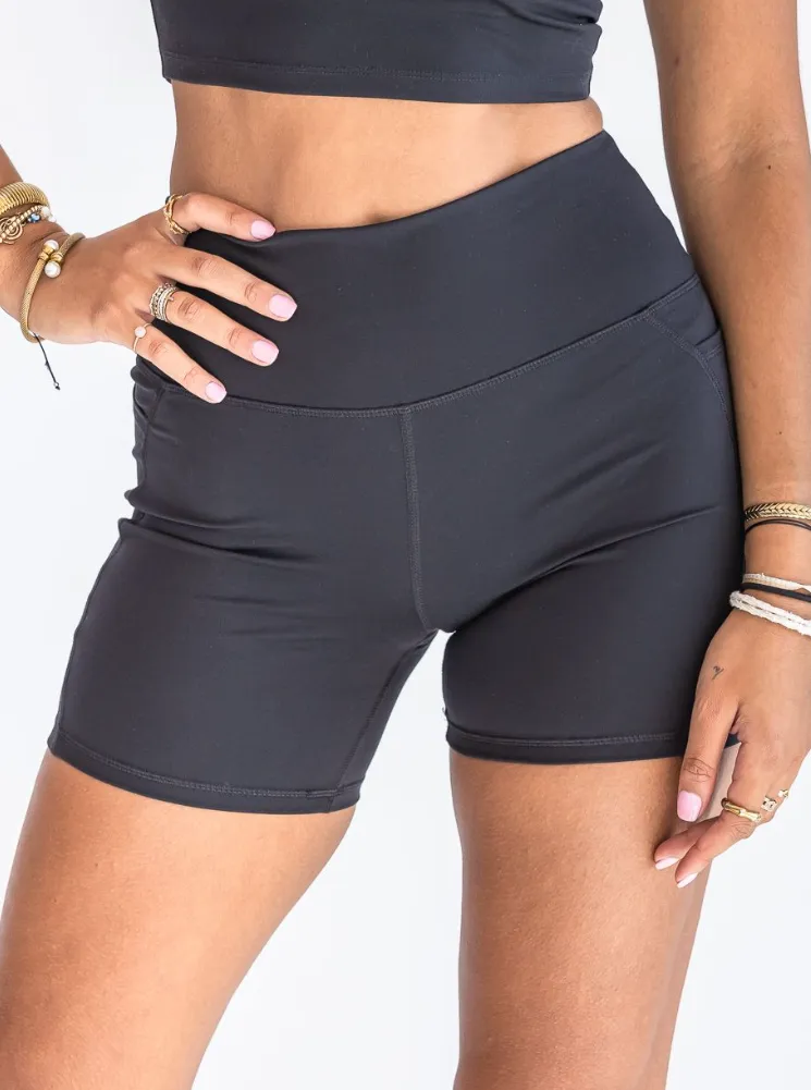 5'' Biker Short with Pockets - Onyx