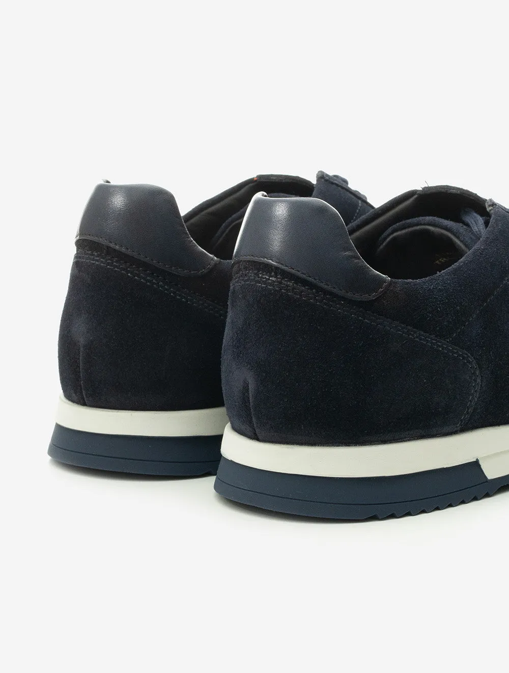 Bannister Suede Trainer Navy