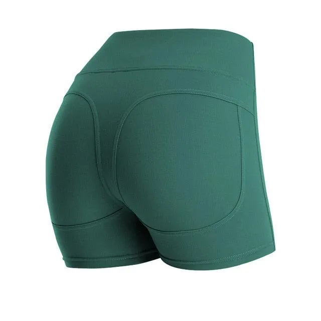 Beautiful New Summer Women Yoga Shorts - High Waist Seamless Hip Up Tight - Super Elastic Sport Shorts (BAP)(TBL)(F24)