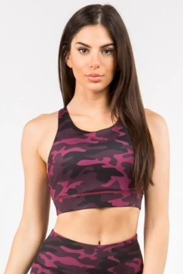 Can You See Me? Camo Activewear Sports Bra