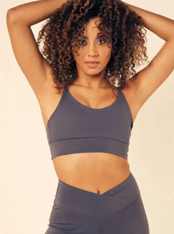 Grey Aria Sustain Sports Bra