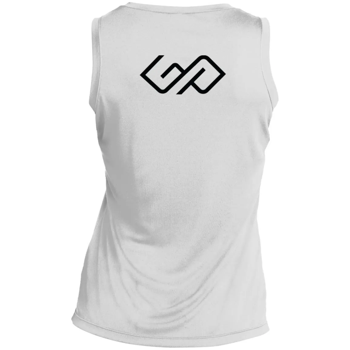 GYMPOLO BLACK COLOR  (PNG) copy LST352 Ladies' Sleeveless V-Neck Performance Tee