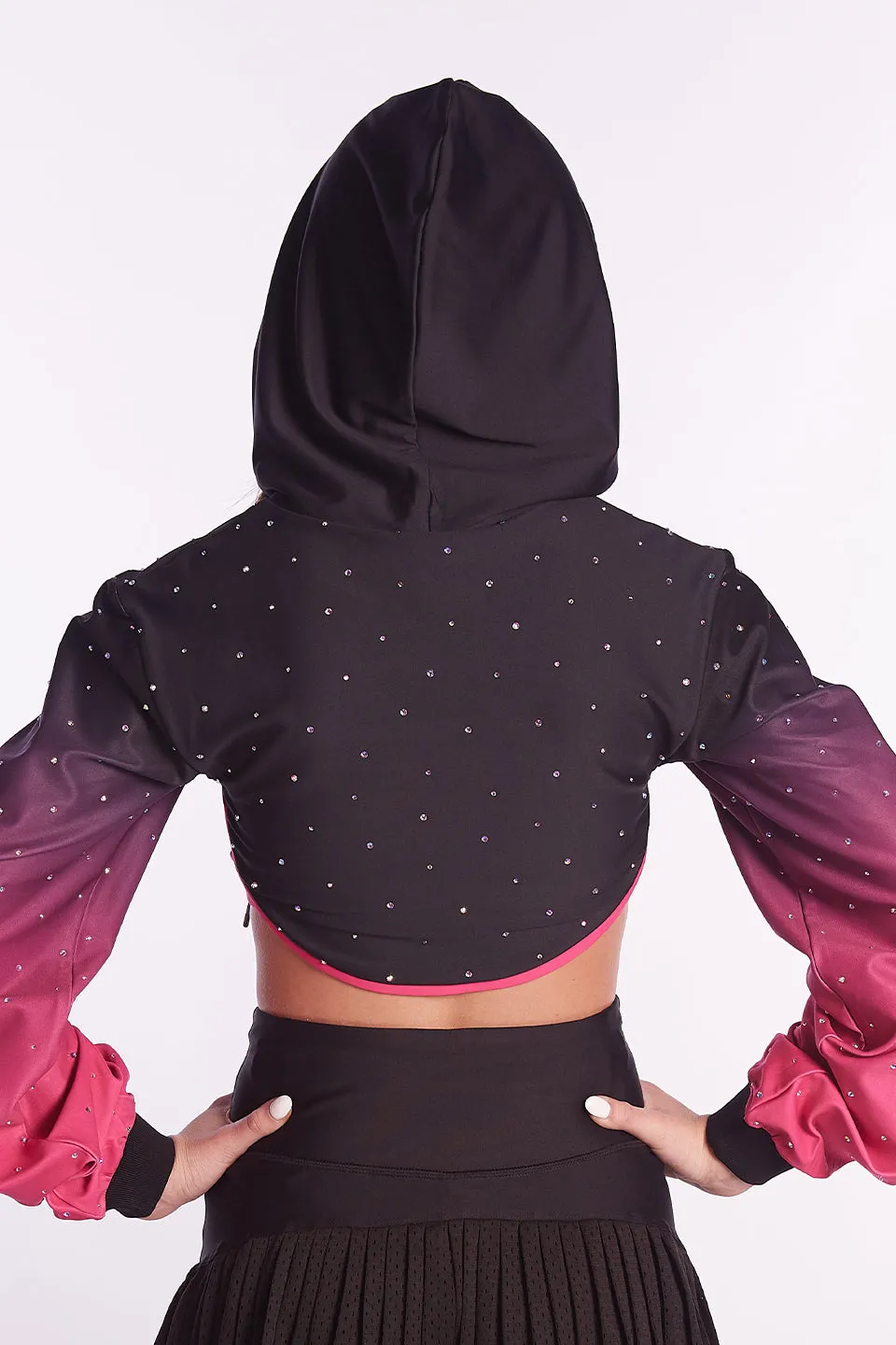 Hooded Shrug in Ombré Hyper Pink