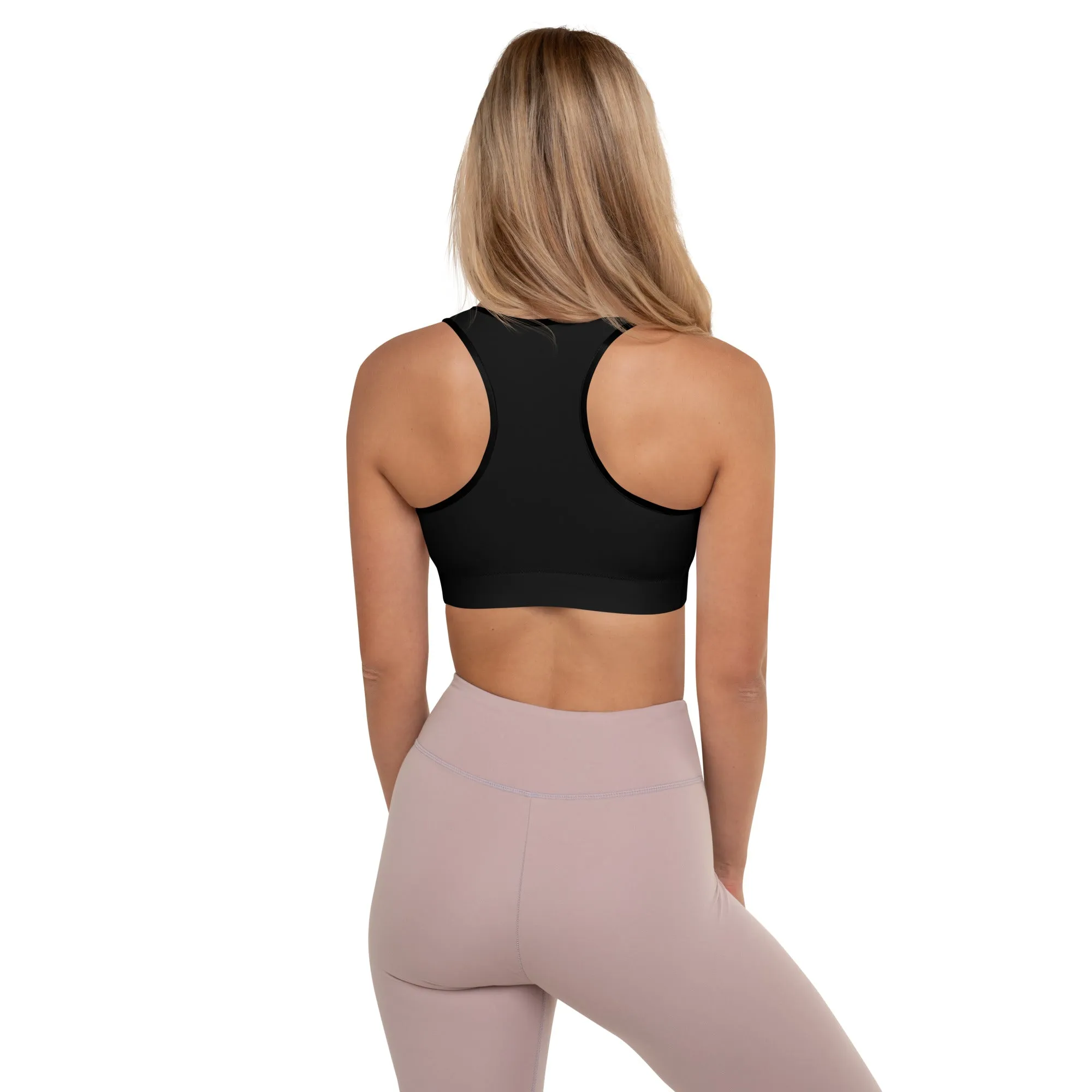 Humble Sportswear™ Black Stripe Padded Dri-Fit Sports Bra