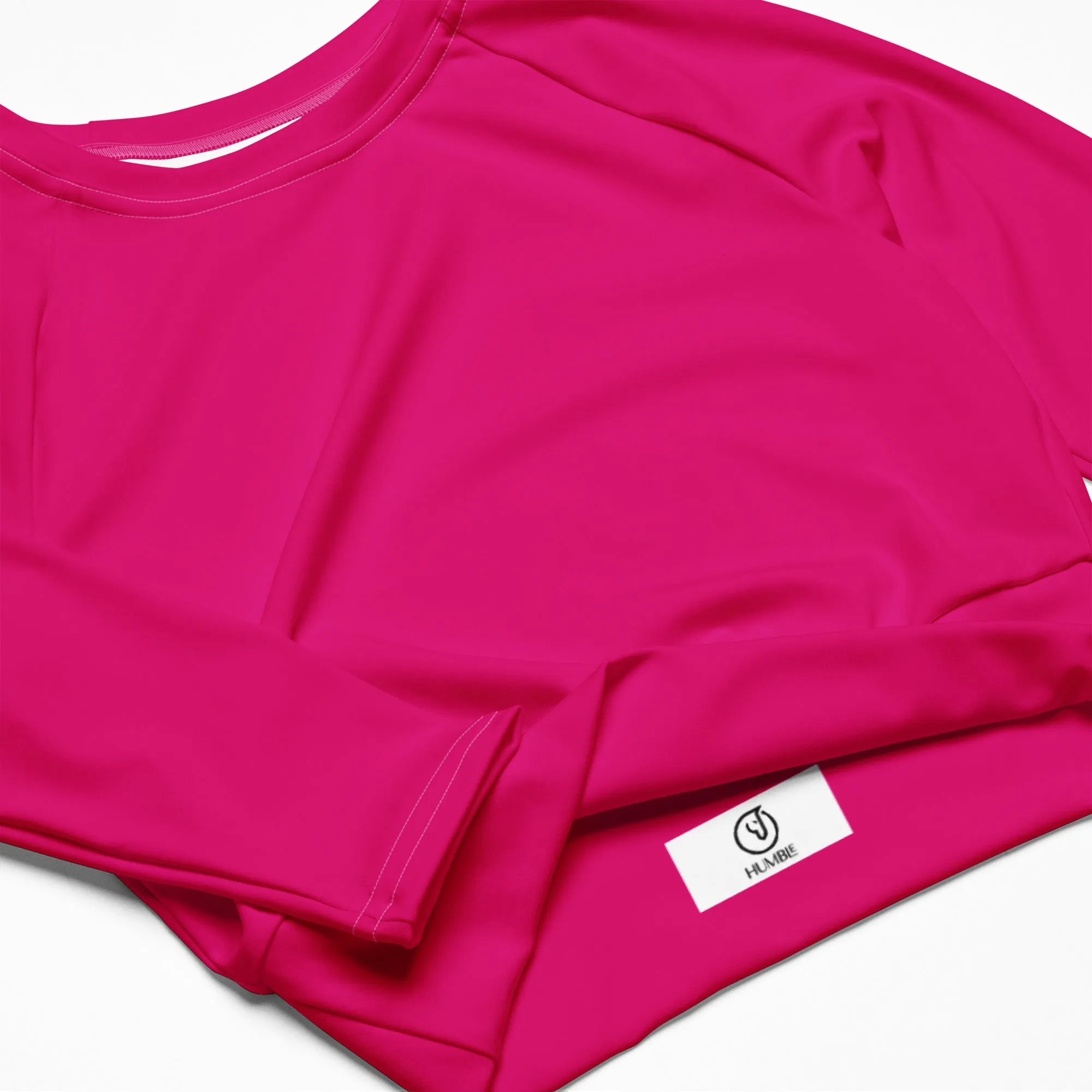 Humble Sportswear™ Flame Pink Compression Crop Top