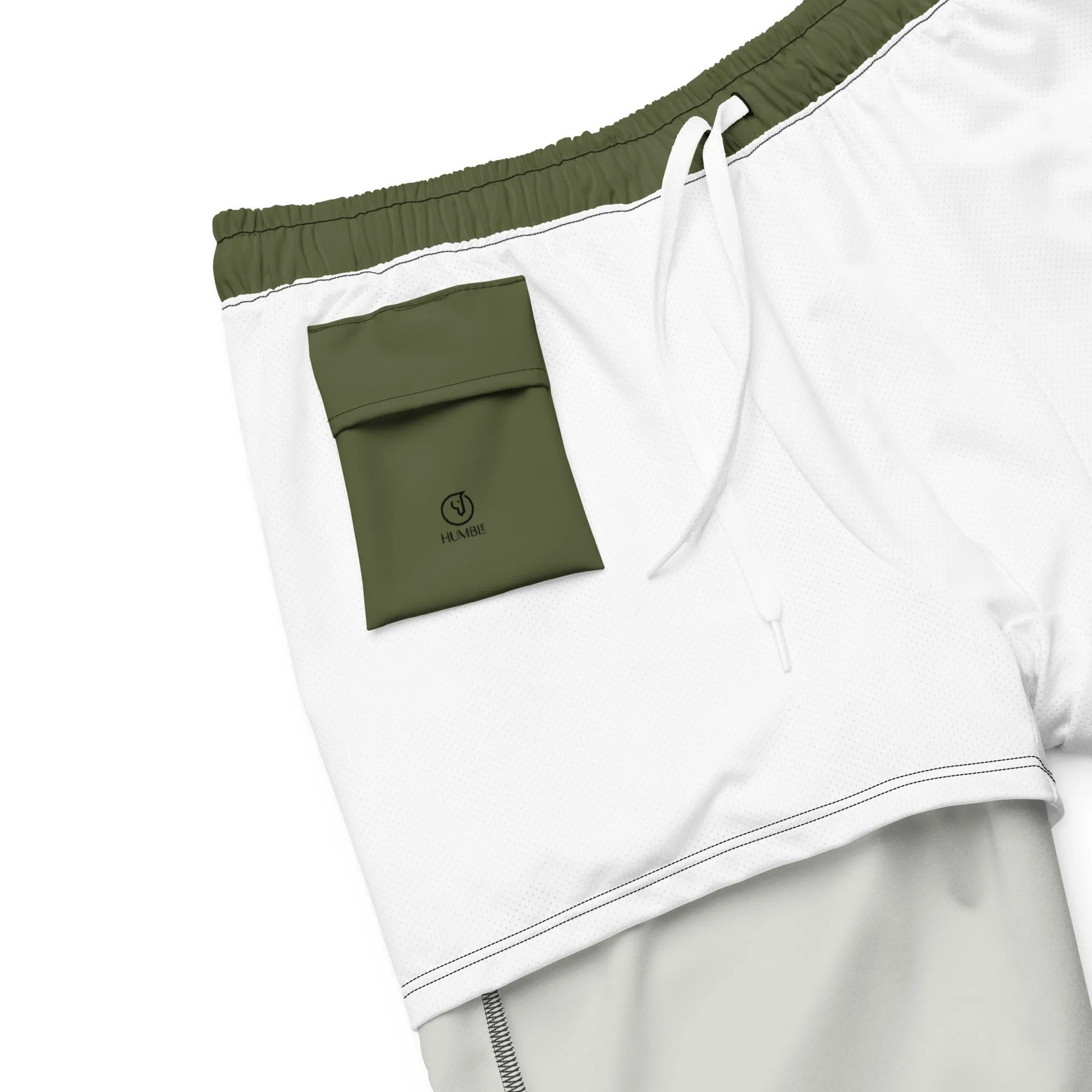 Humble Sportswear™ Men's Addie Green Swim Trunks