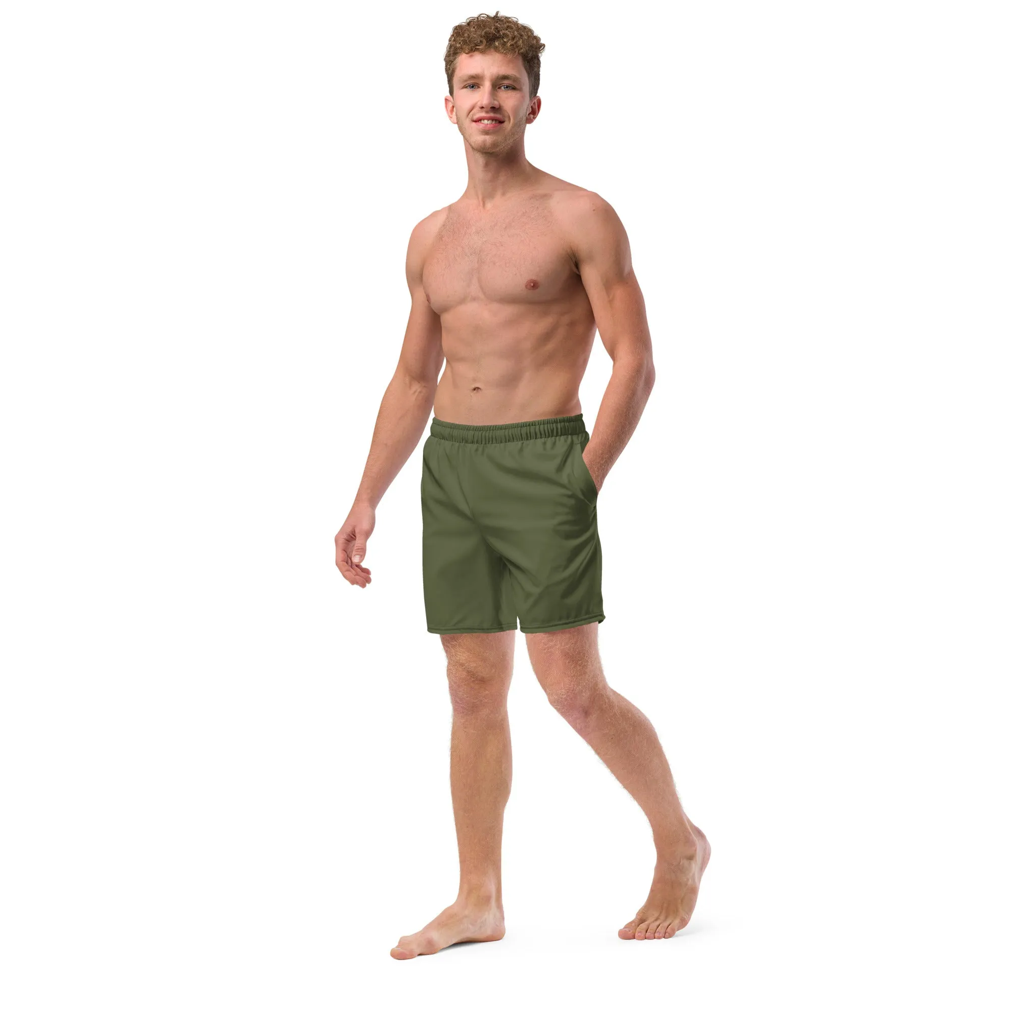 Humble Sportswear™ Men's Addie Green Swim Trunks