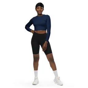 Humble Sportswear™ Navy Compression Crop Top