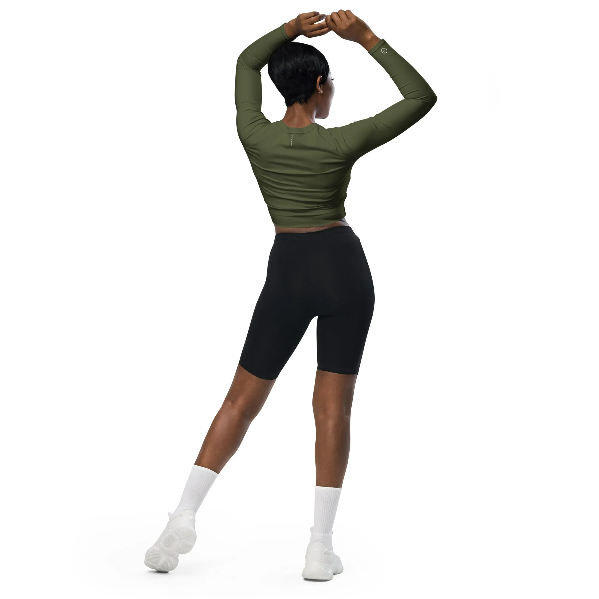 Humble Sportswear™ Olive Green Compression Crop Top