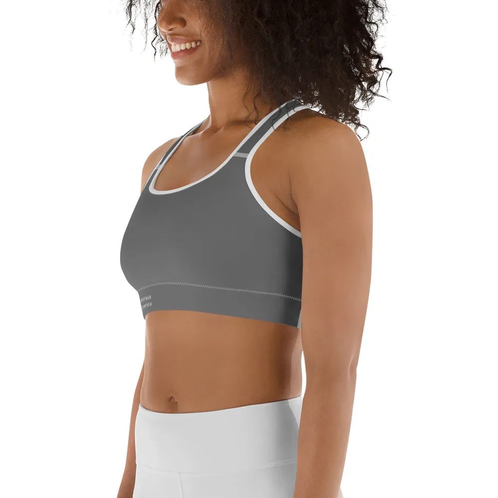 Humble Sportswear™ Pure Grey Dri-Fit Sports Bra