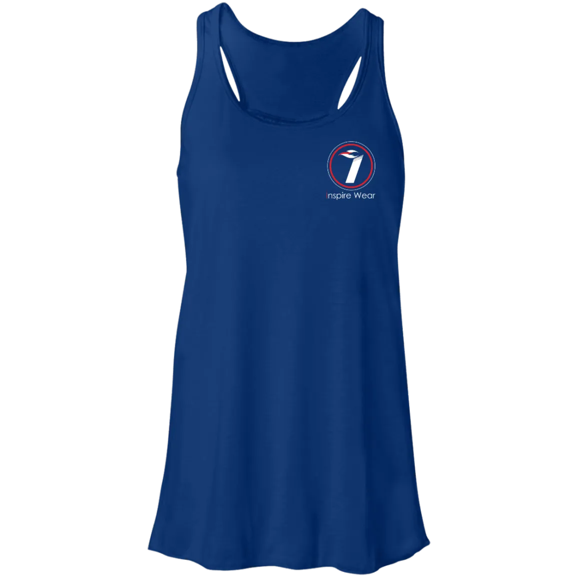 Inspire Wear logo complete Flowy Racerback Tank