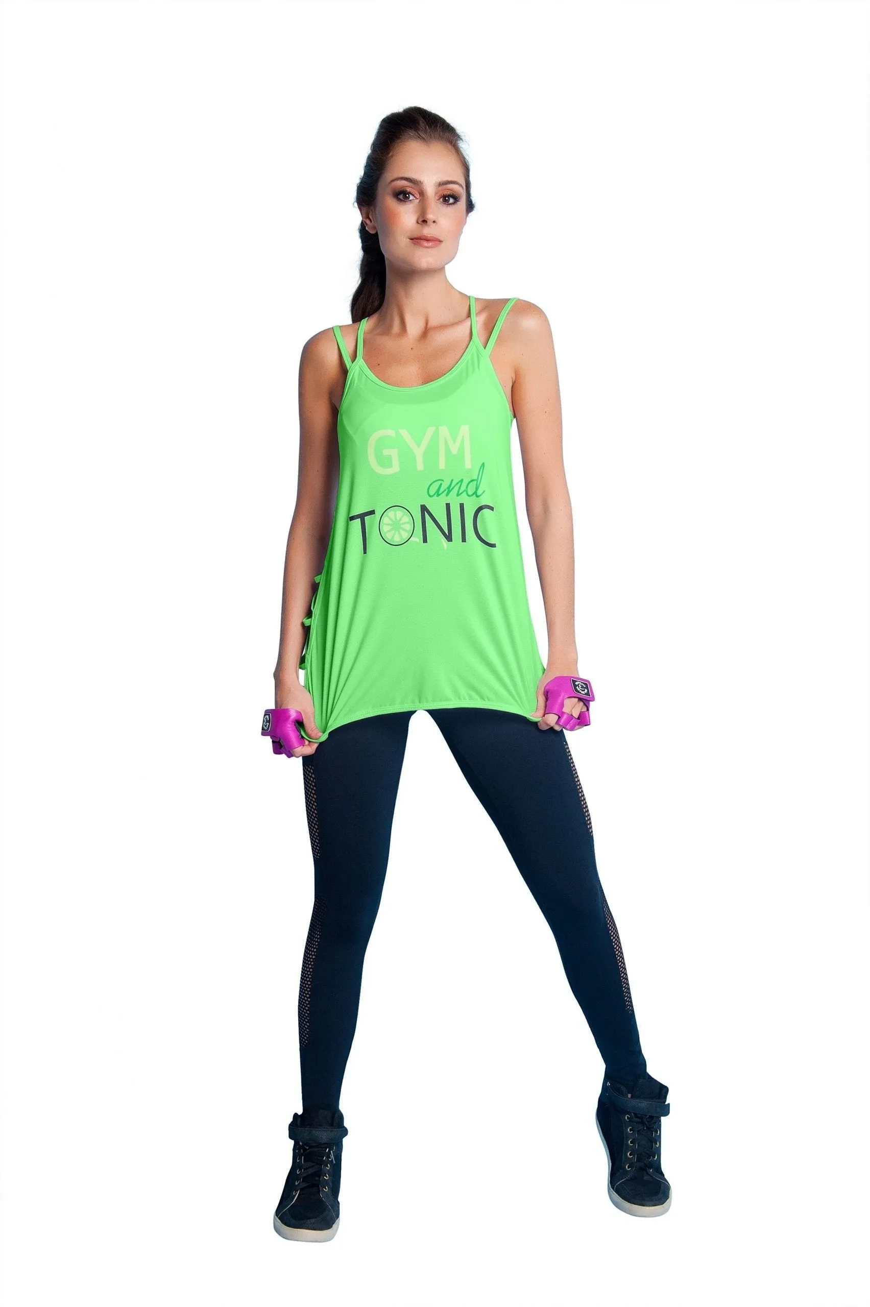 Last Chance! Bia Brazil Activewear Gym And Tonic Tank TT4479 Lime