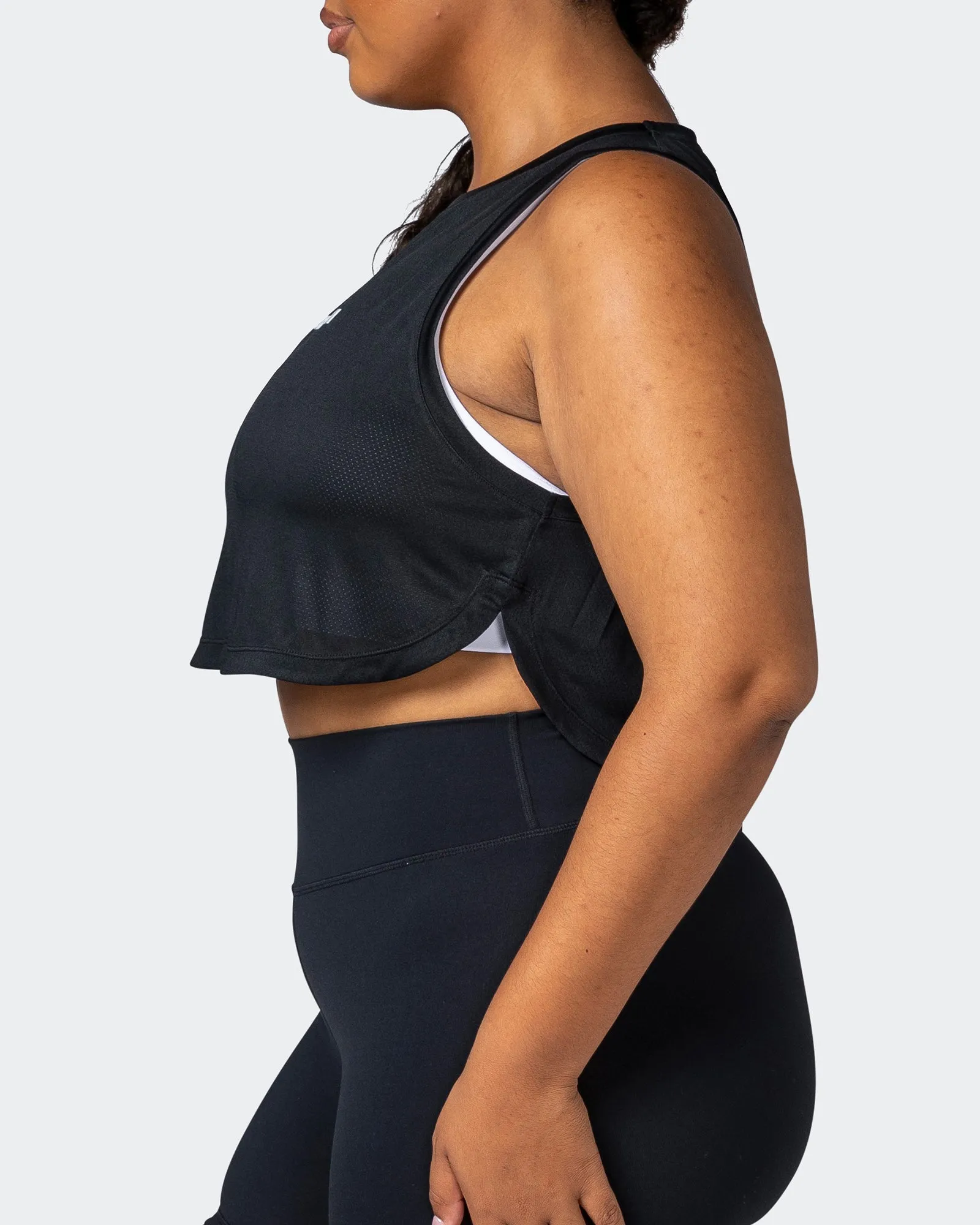 Limitless Cropped Training Tank - Black