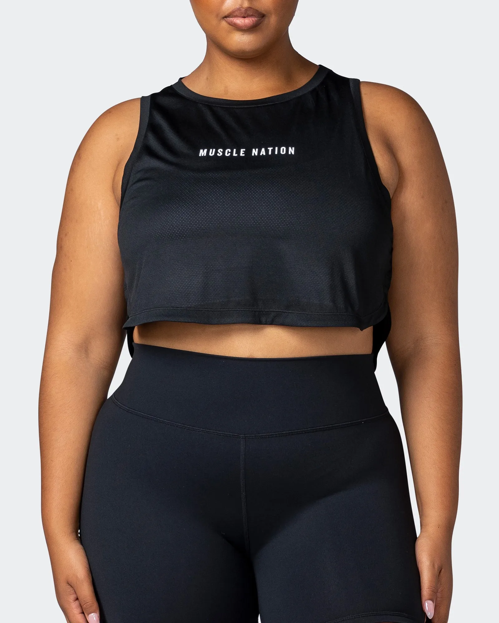 Limitless Cropped Training Tank - Black