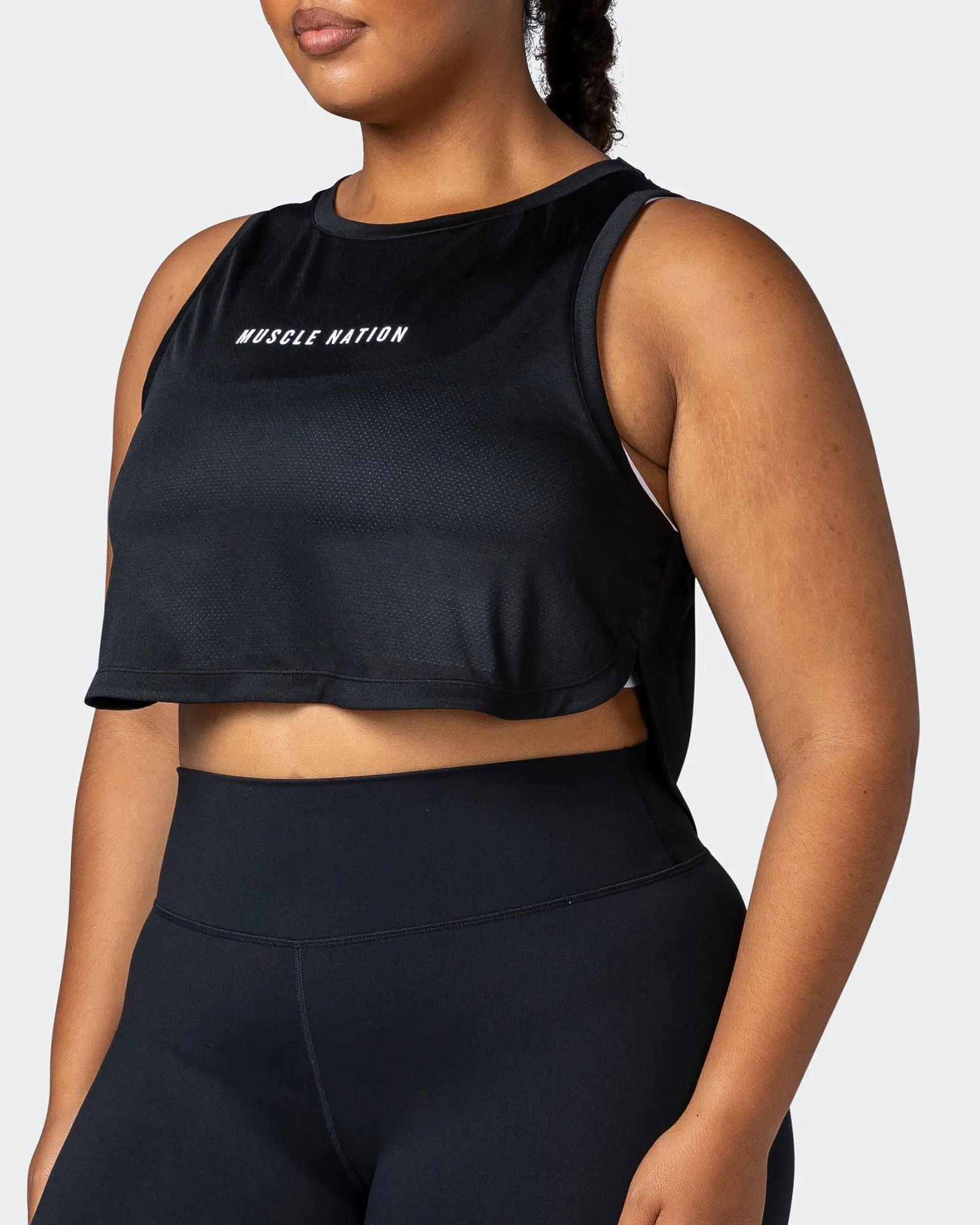 Limitless Cropped Training Tank - Black