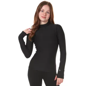 Long Sleeve Compression Tee with Thumbholes - Black