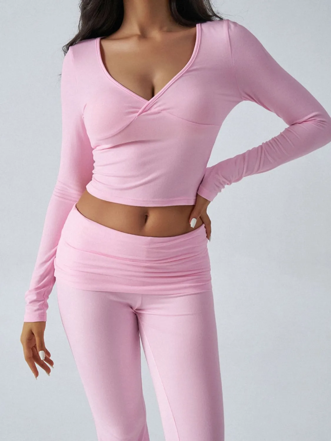 Long Sleeve Top and Pants Activewear Set