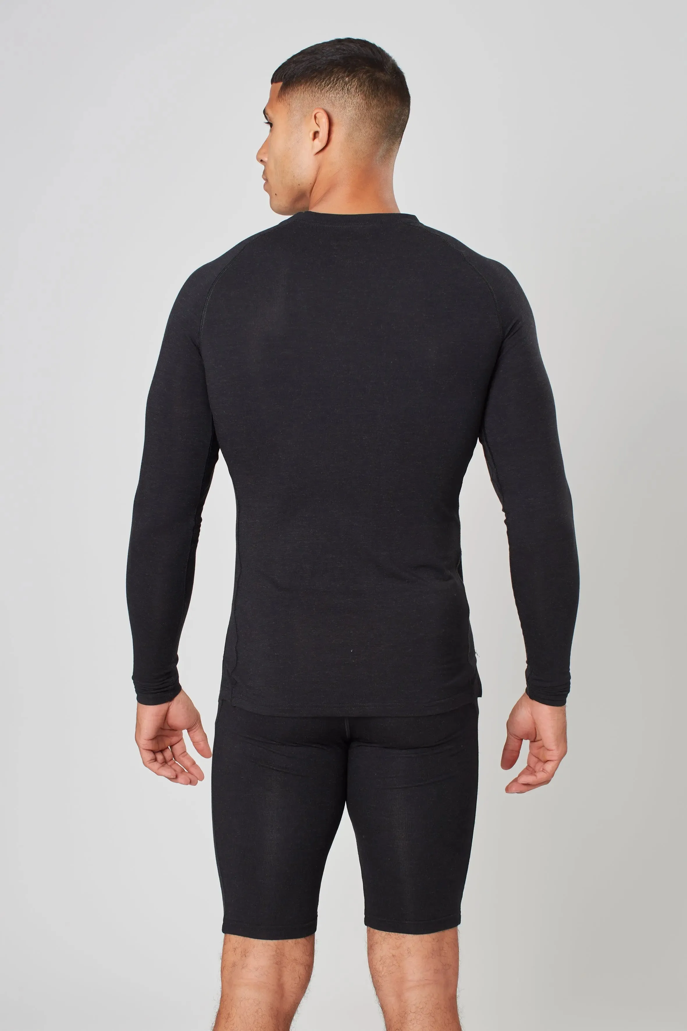 Long Sleeve Top - Marl Black