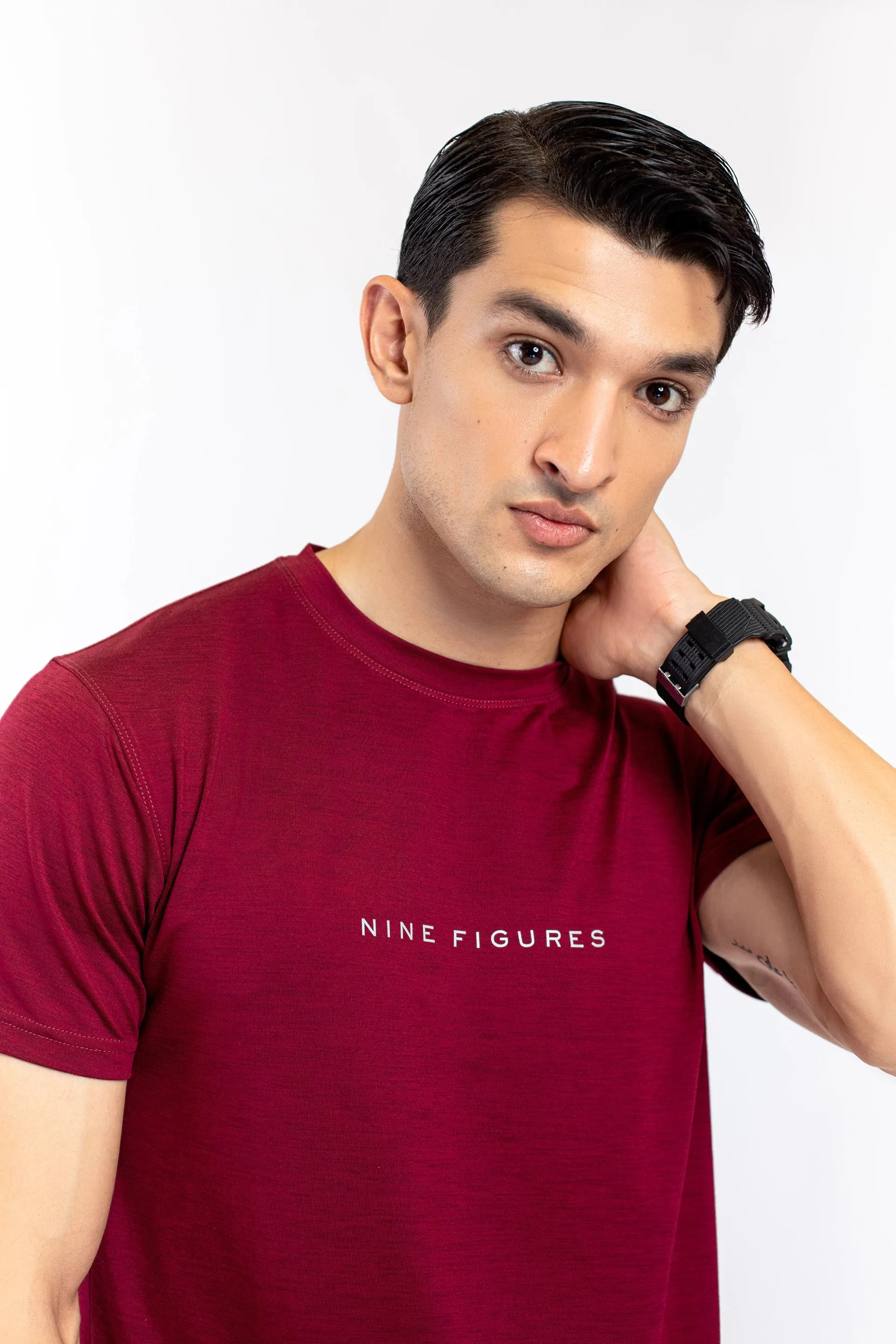 Maroon Melange T-Shirt