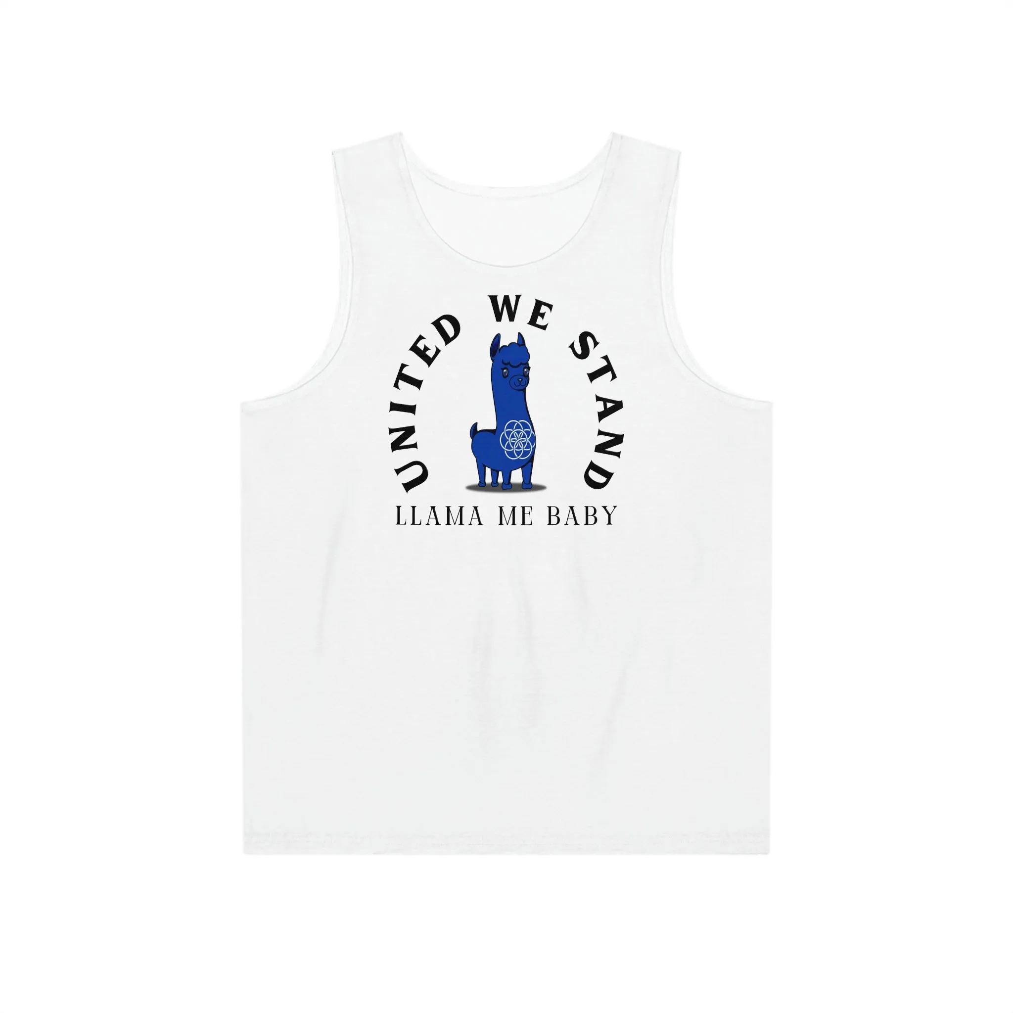 Men's Llama Me Baby United We Stand Logo Tank