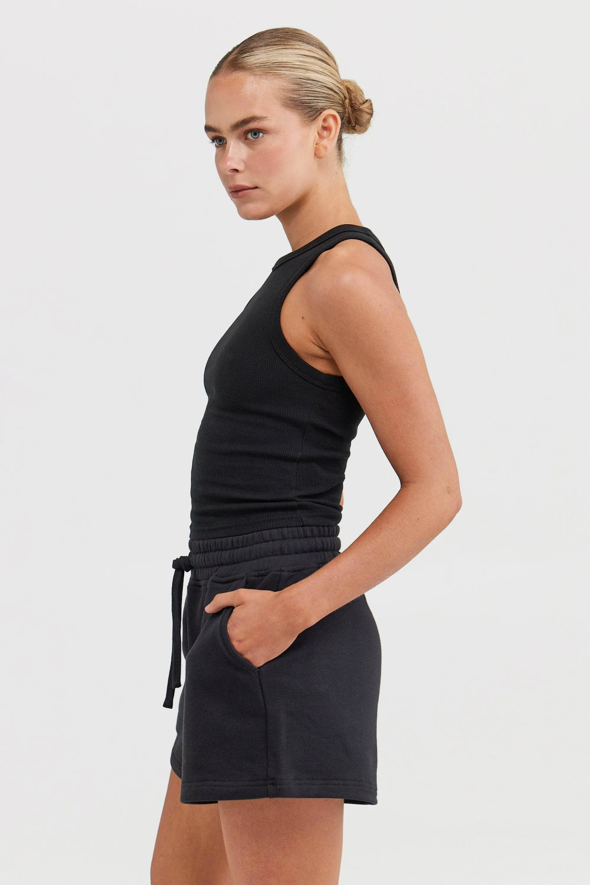 Mimi Rib Tank Black