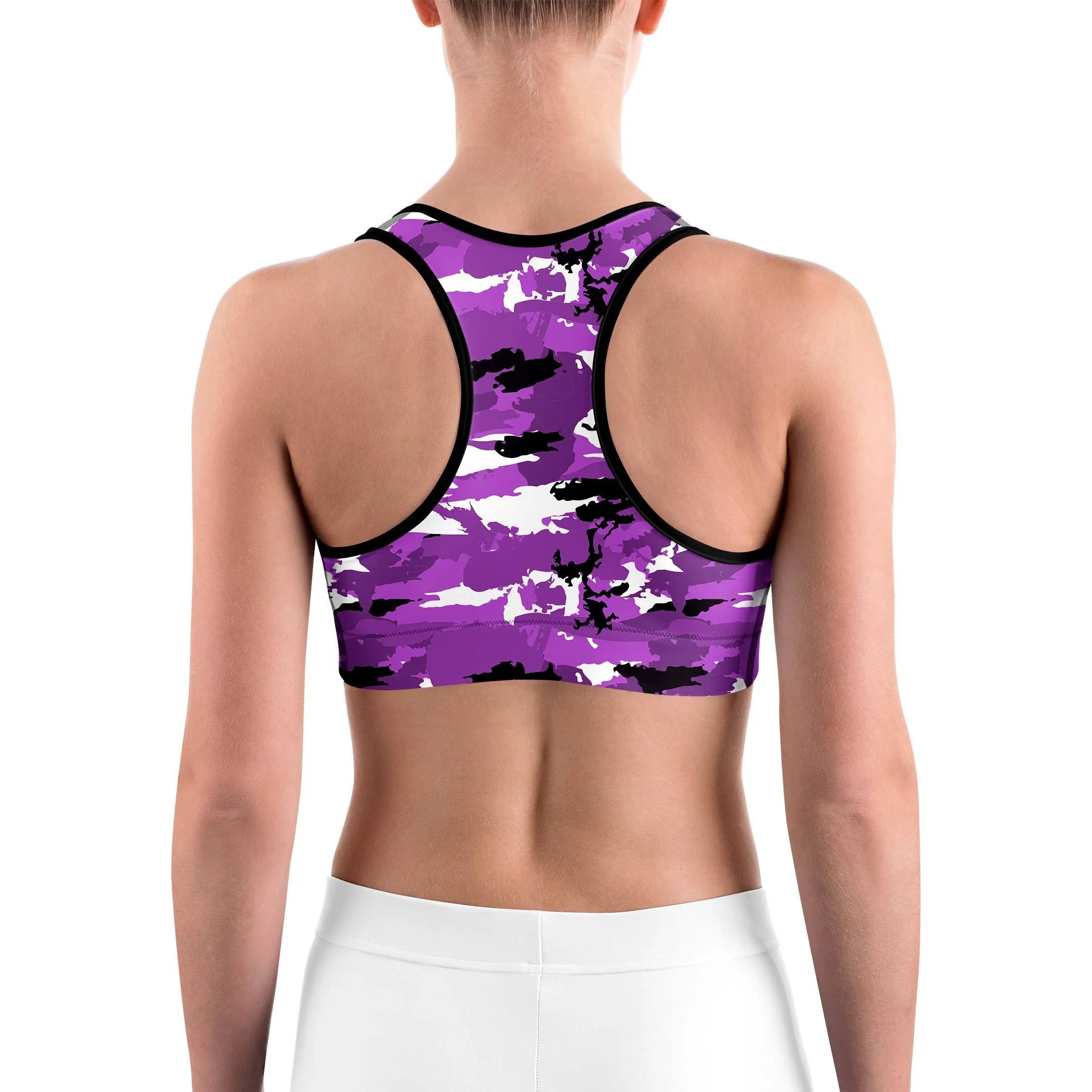 Purple Camo Sports bra