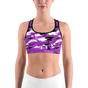 Purple Camo Sports bra