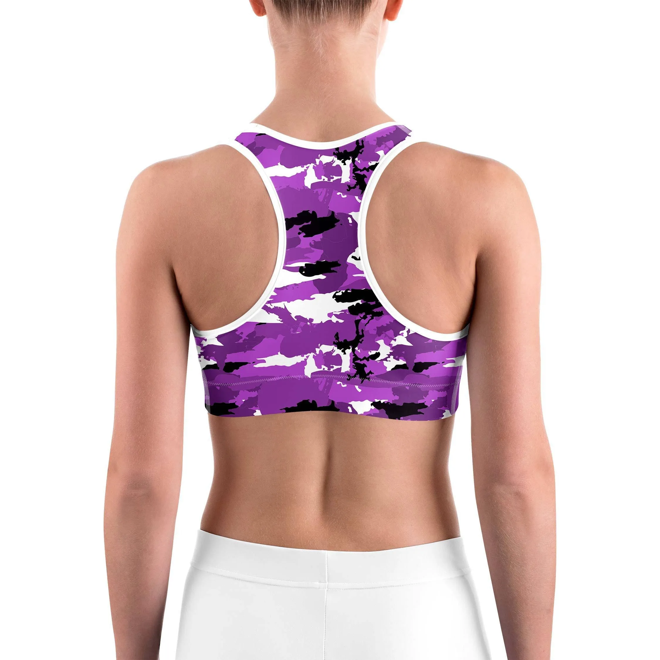 Purple Camo Sports bra