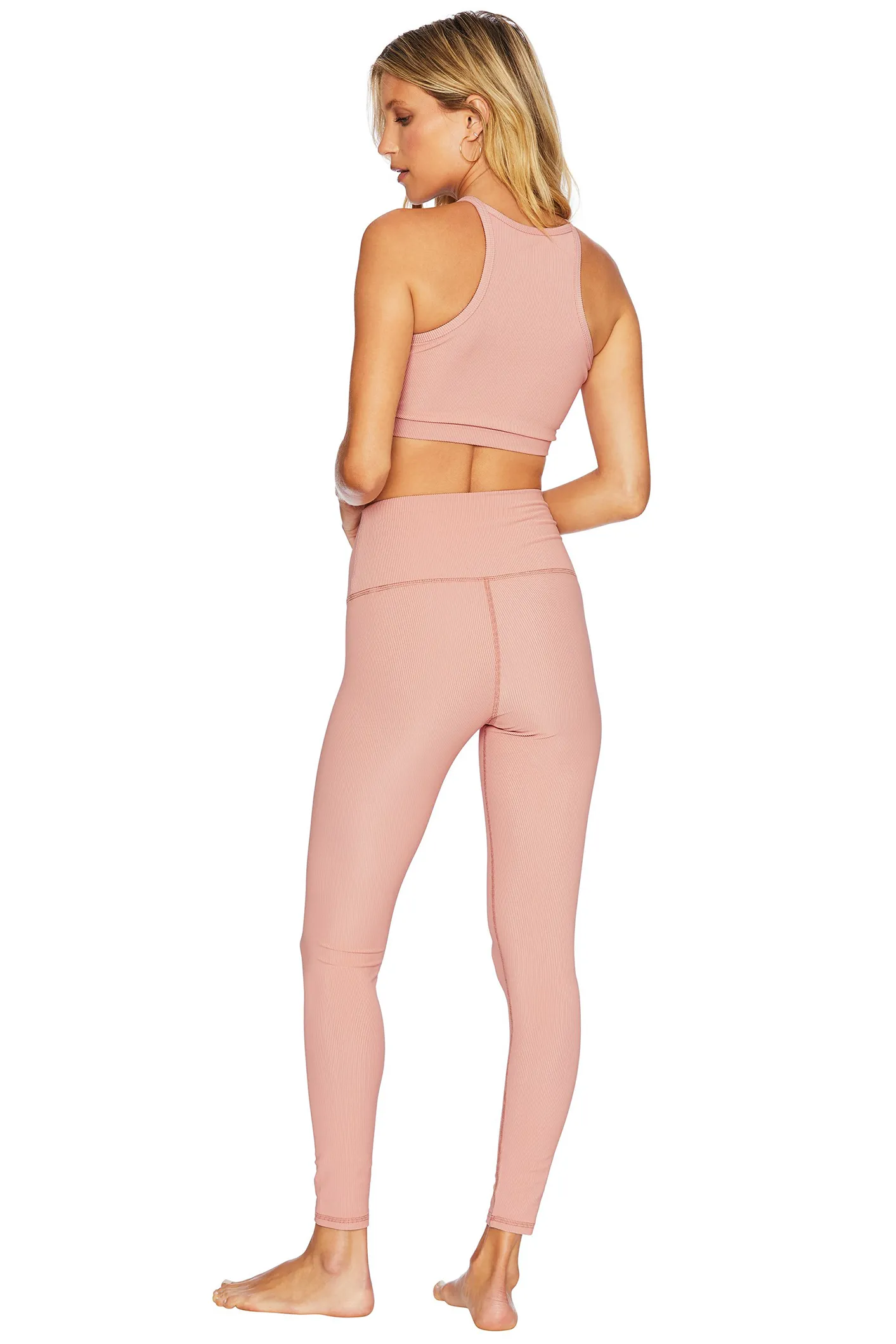 Ribbed Ayla Legging - Pink