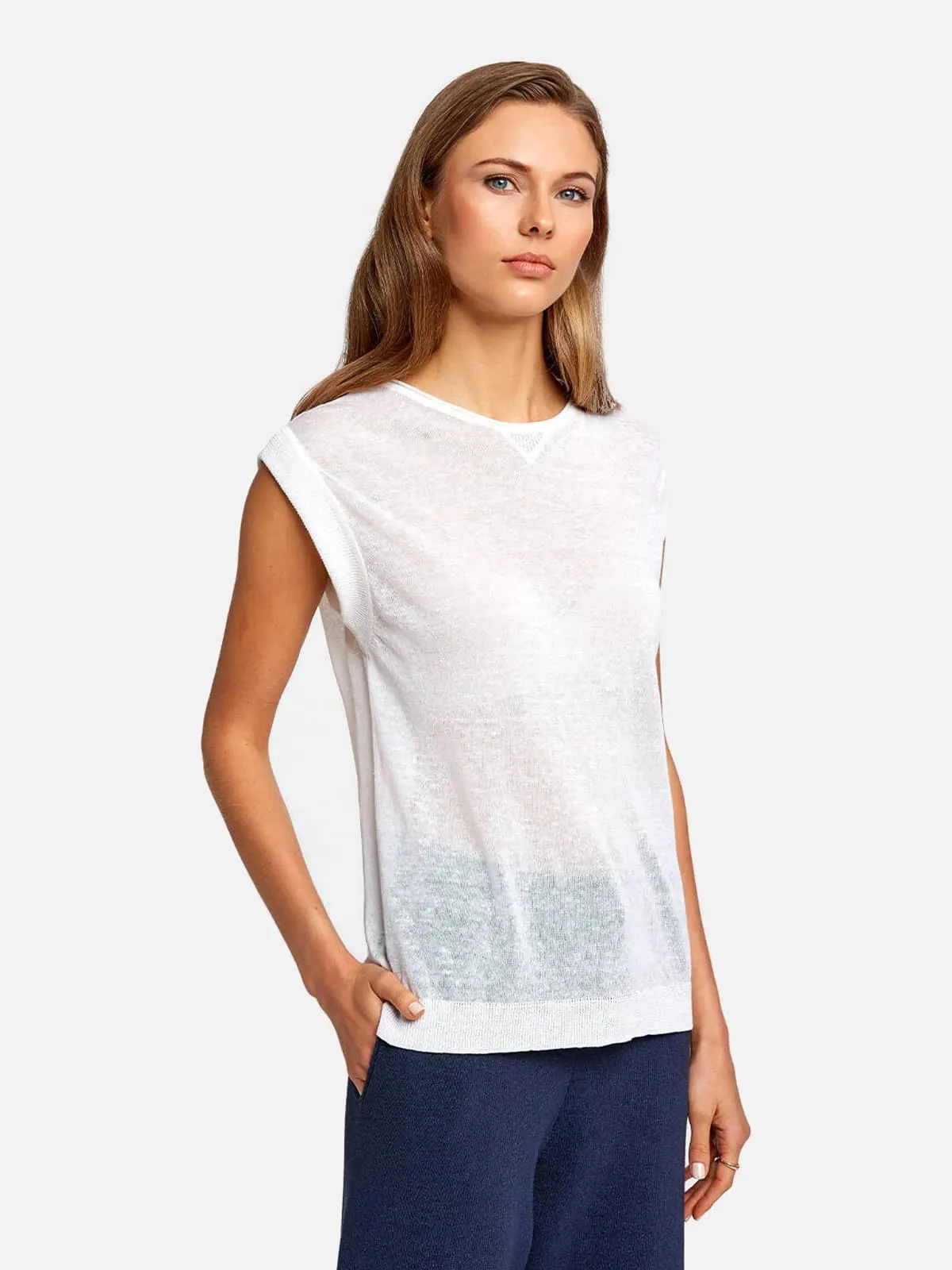 Short Sleeve Round Neck Sweater