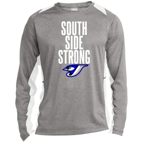 South Side Strong ST361LS Long Sleeve Heather Colorblock Performance Tee