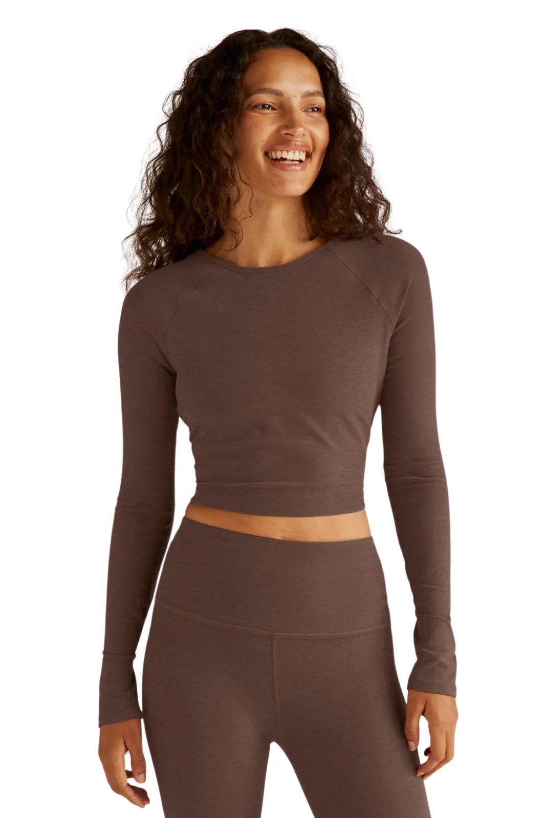 Spacedye Enlighten Cropped Pullover, Truffle Heather