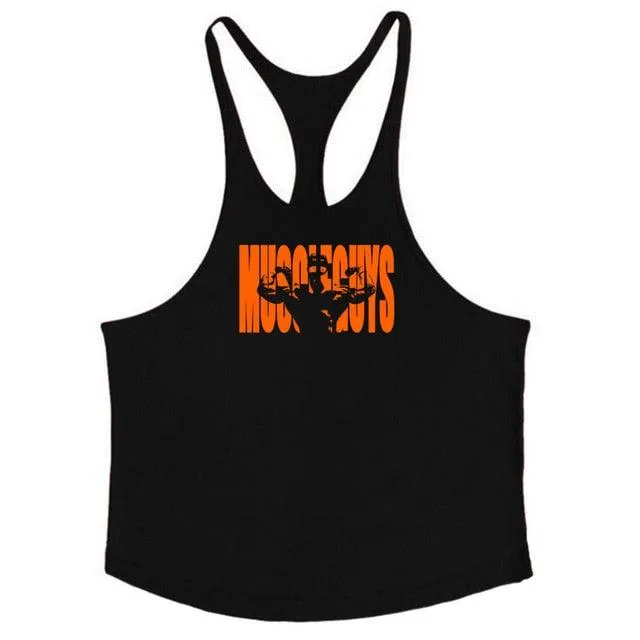 Stringer Tank Tops - Men's Sportswear Vest - Fitness Clothing Sleeveless Shirts (TM7)