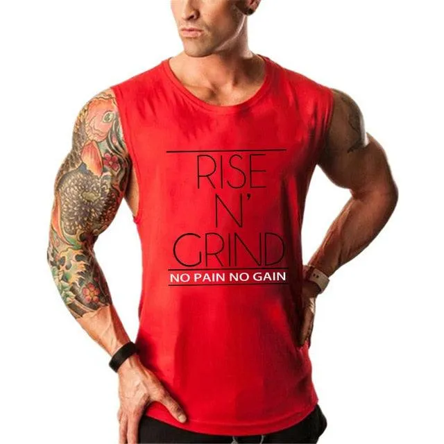 Stringer Tank Tops - Men's Sportswear Vest - Fitness Clothing Sleeveless Shirts (TM7)