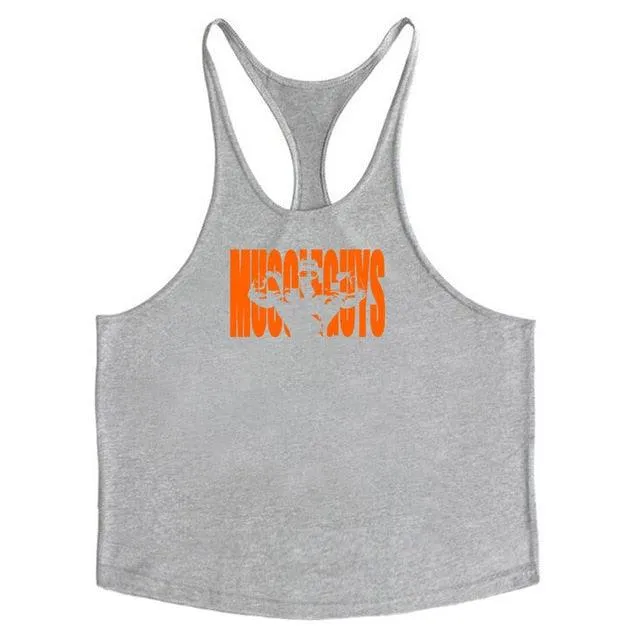 Stringer Tank Tops - Men's Sportswear Vest - Fitness Clothing Sleeveless Shirts (TM7)