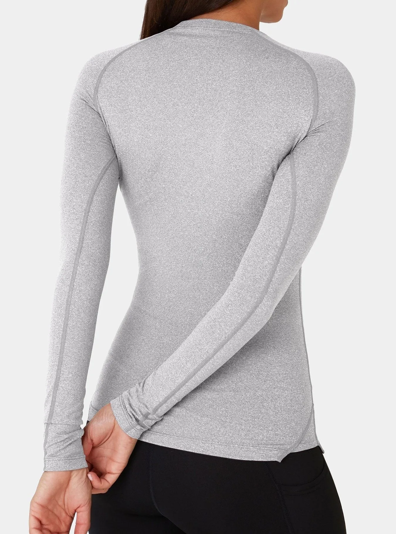 SuperThermal Long Sleeve Compression Base Layer Crew Neck Top for Women With Brushed Inner Fabric