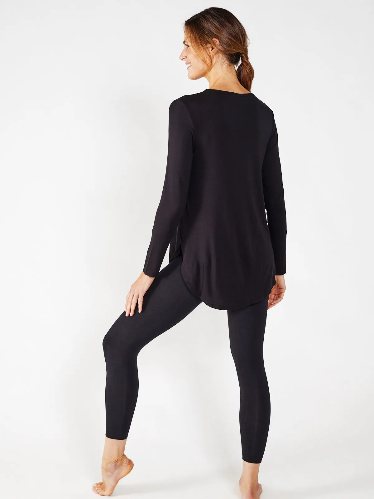 tasc Jenny Long Sleeve Top Black