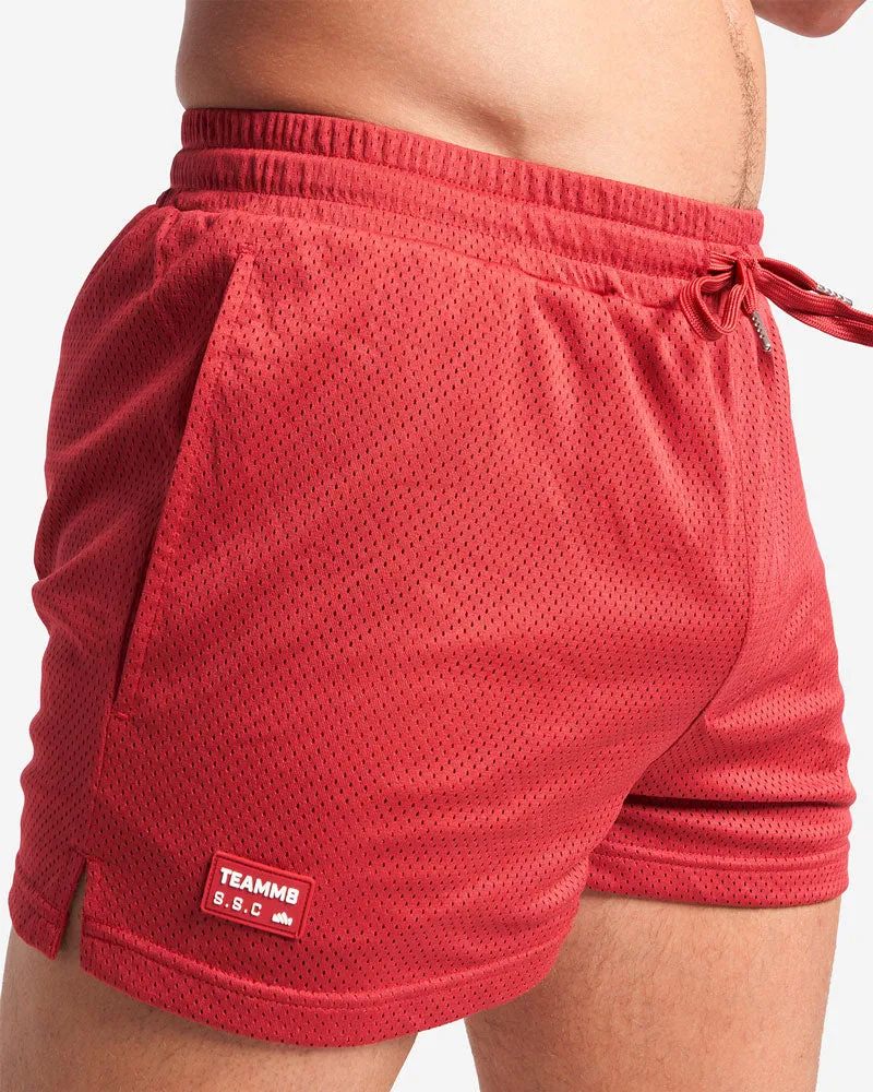 TEAMM8 S.S.C. Mesh 3" Short - Maroon