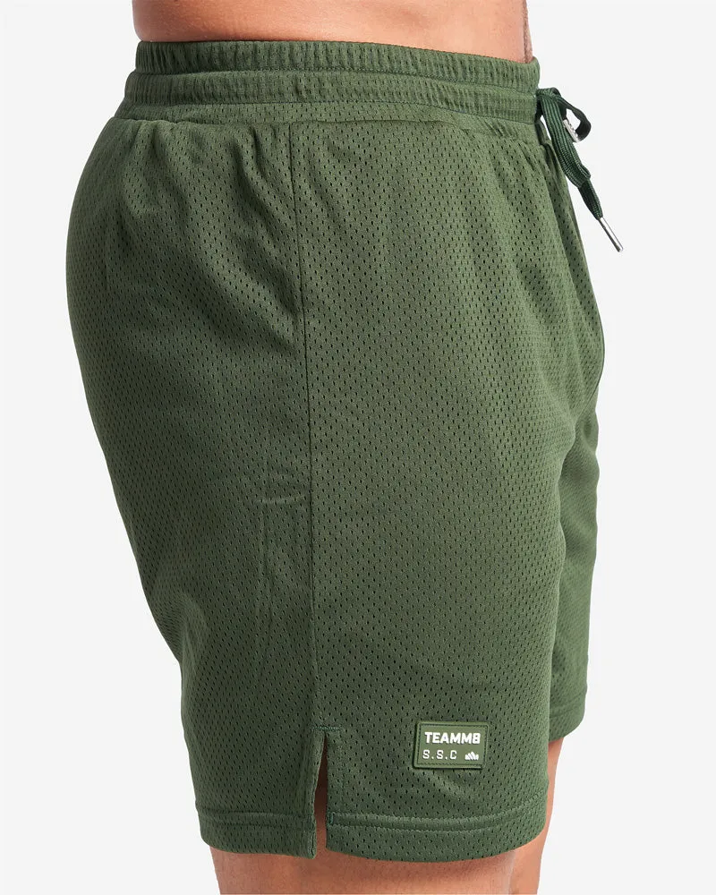 TEAMM8 S.S.C. Mesh 6" Short - Forest Green