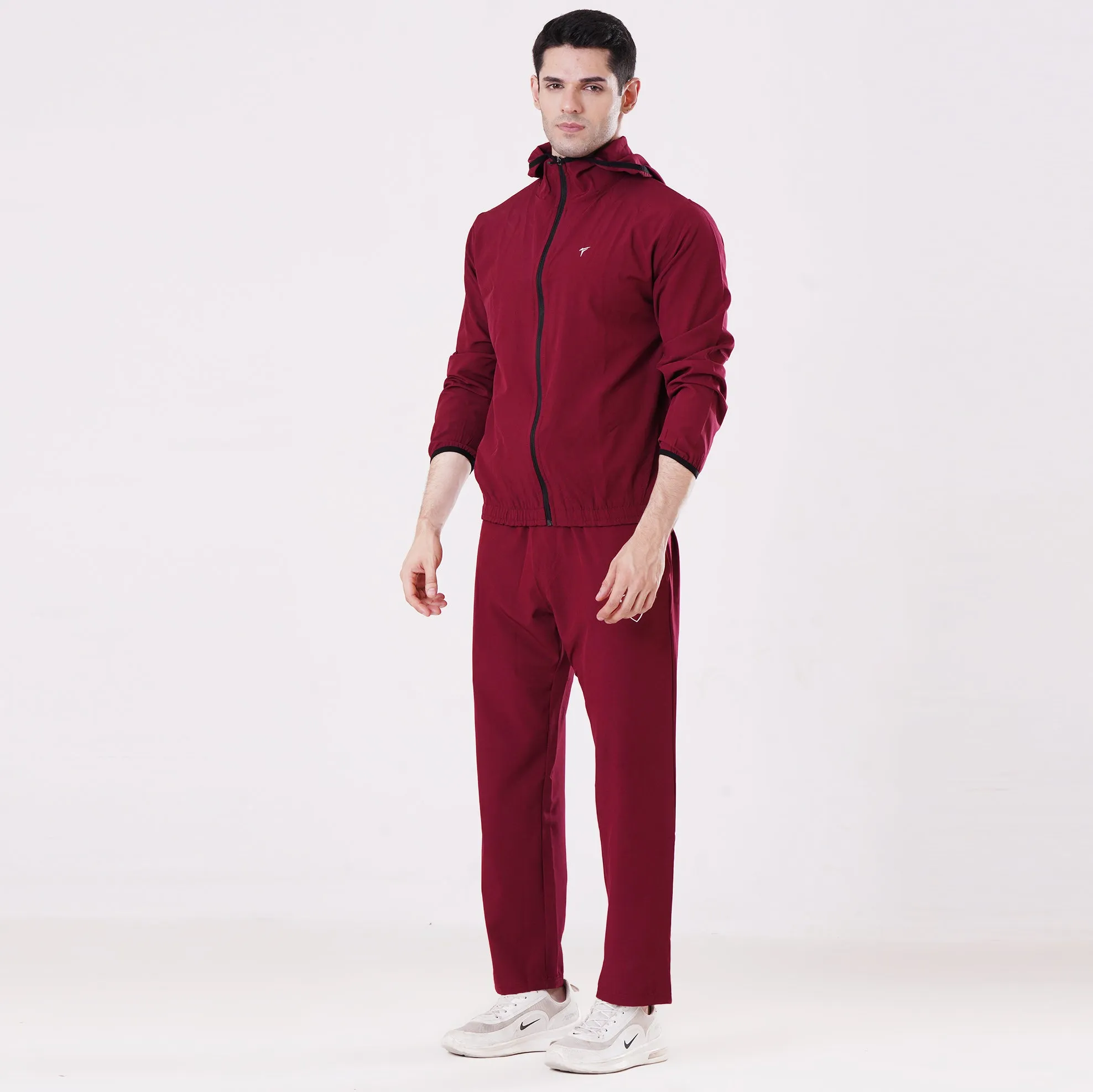 Tf-Essential Maroon Running Hoodie Jacket