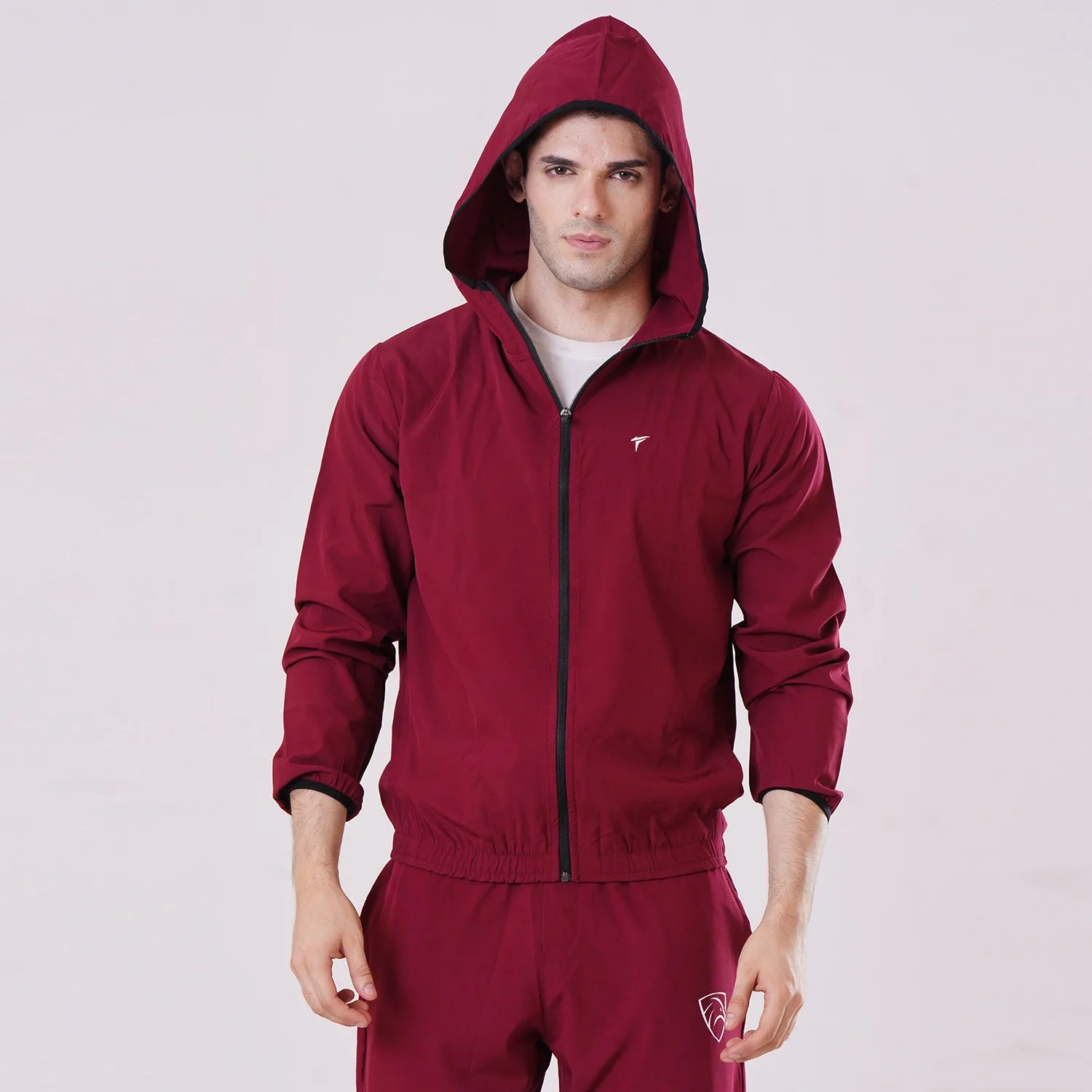 Tf-Essential Maroon Running Hoodie Jacket