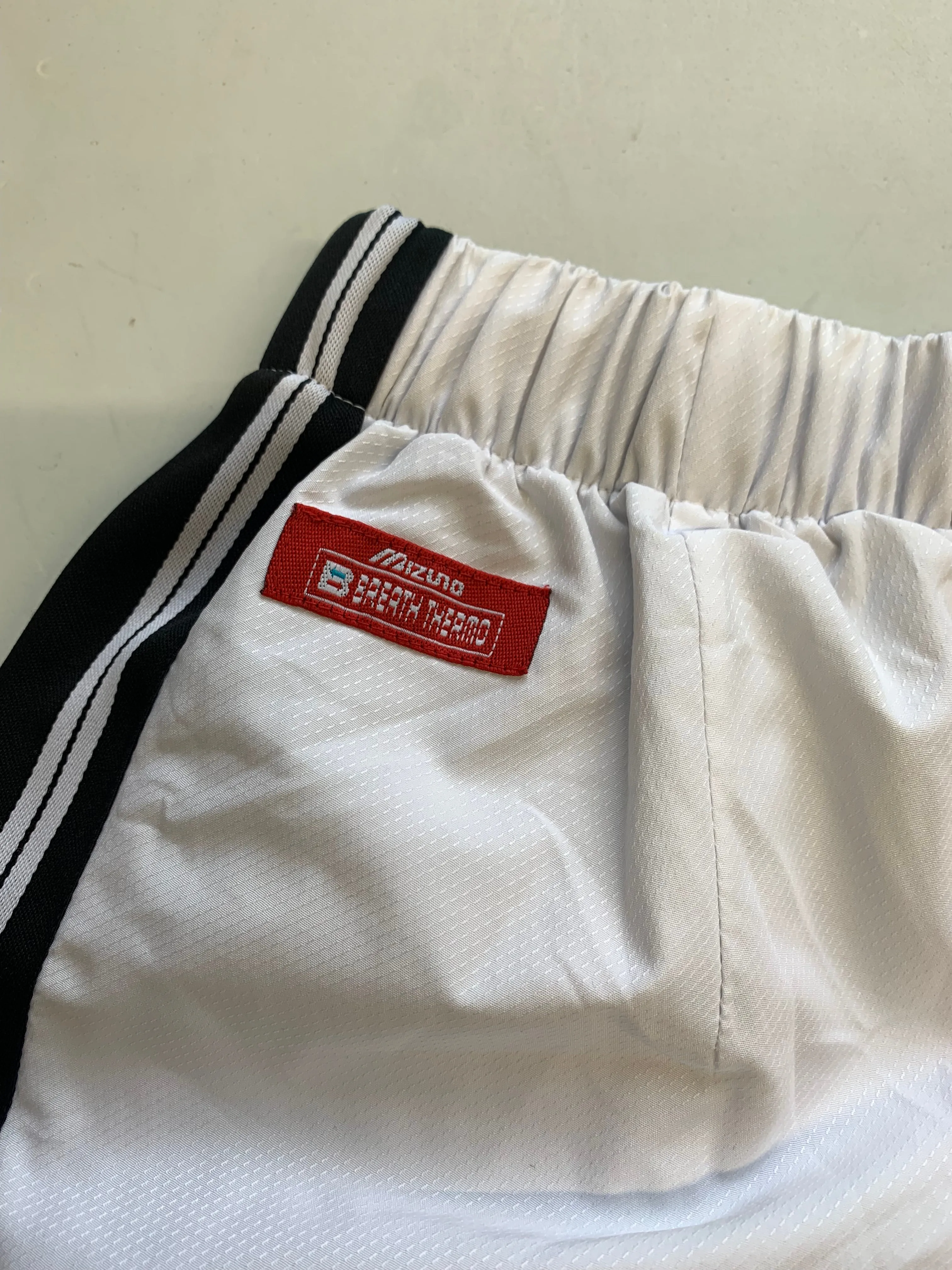 vintage white lined baggy tracksuit bottoms