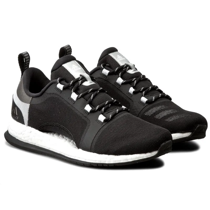 Women Adidas Pure Boost X Trainer 2.0 Core Black/Silver Metallic/ White (BB0699)