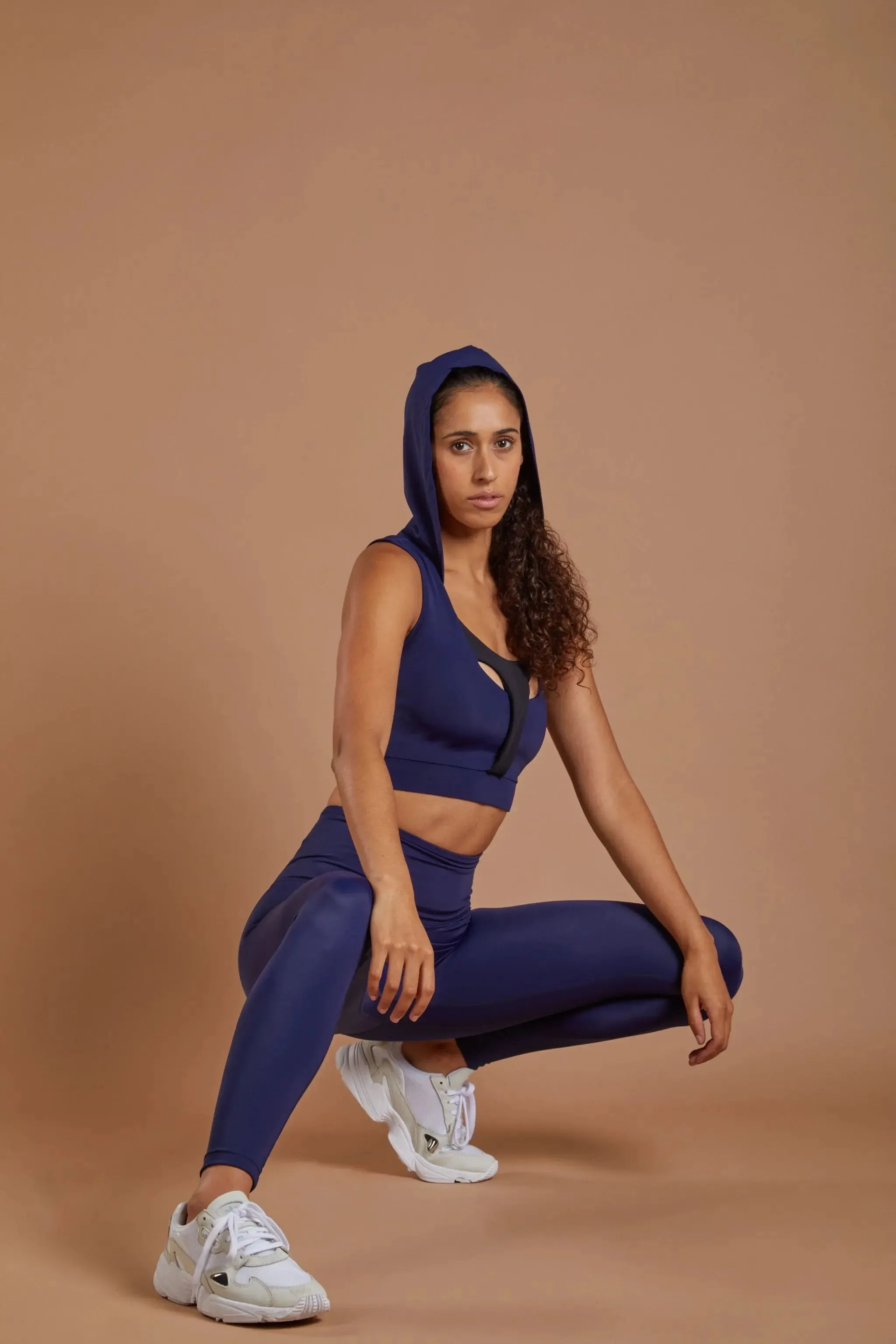 Women's Hooded Sports Bra - Navy