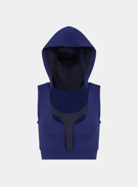 Women's Hooded Sports Bra - Navy