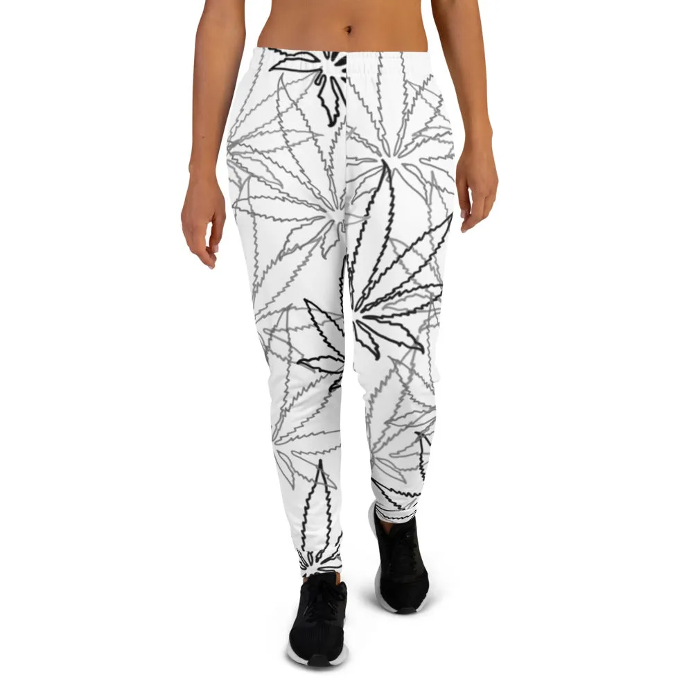 Women's White Leaf E4SO Joggers