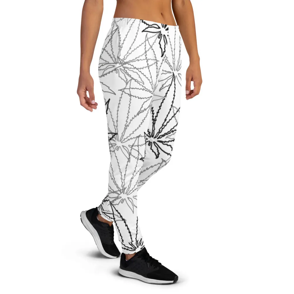 Women's White Leaf E4SO Joggers